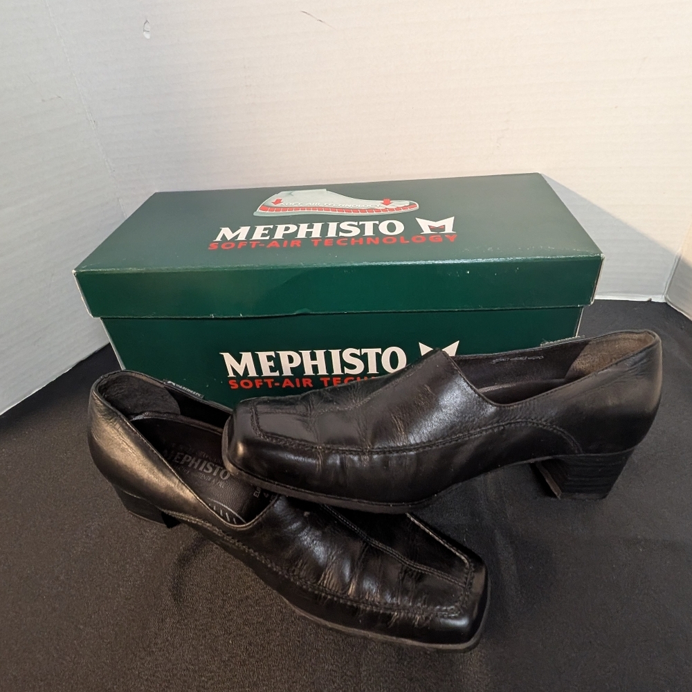Mephisto Brigata Women's Black  Leather Dress Pump Shoes 6 1/2 EUR 4
